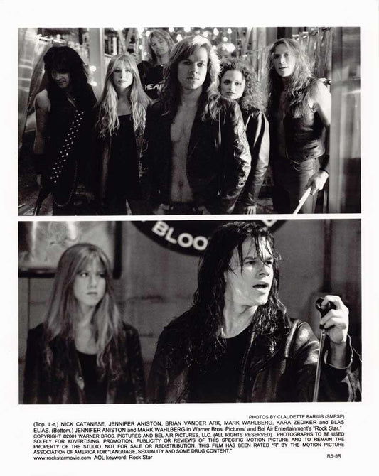 Mark Wahlberg ROCK STAR Jennifer Aniston original 8x10 press photo 1992