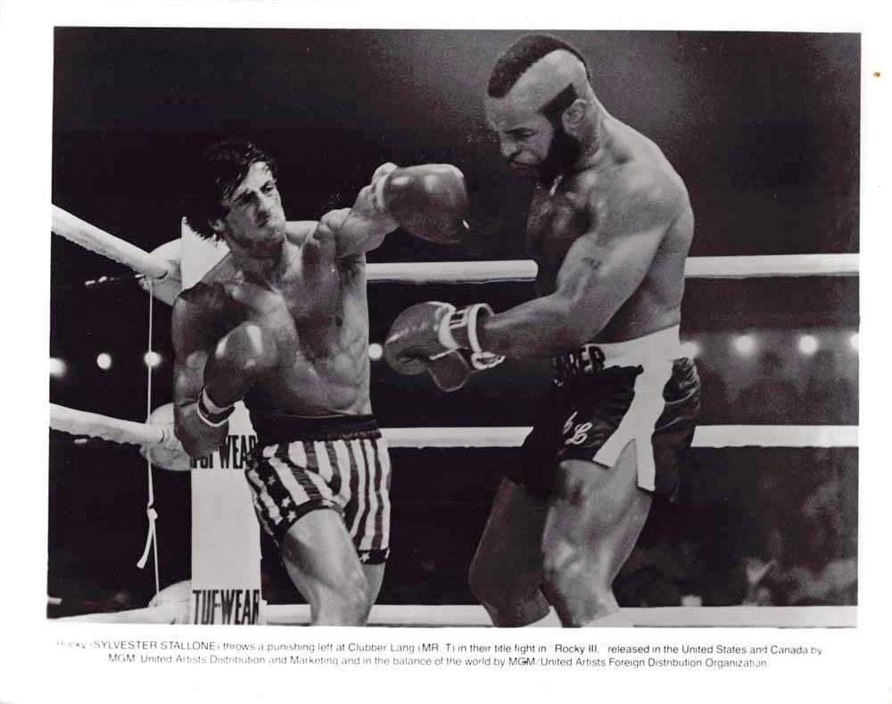 Sylvester Stallone ROCKY 3 Mr T original 8x10 press photo
