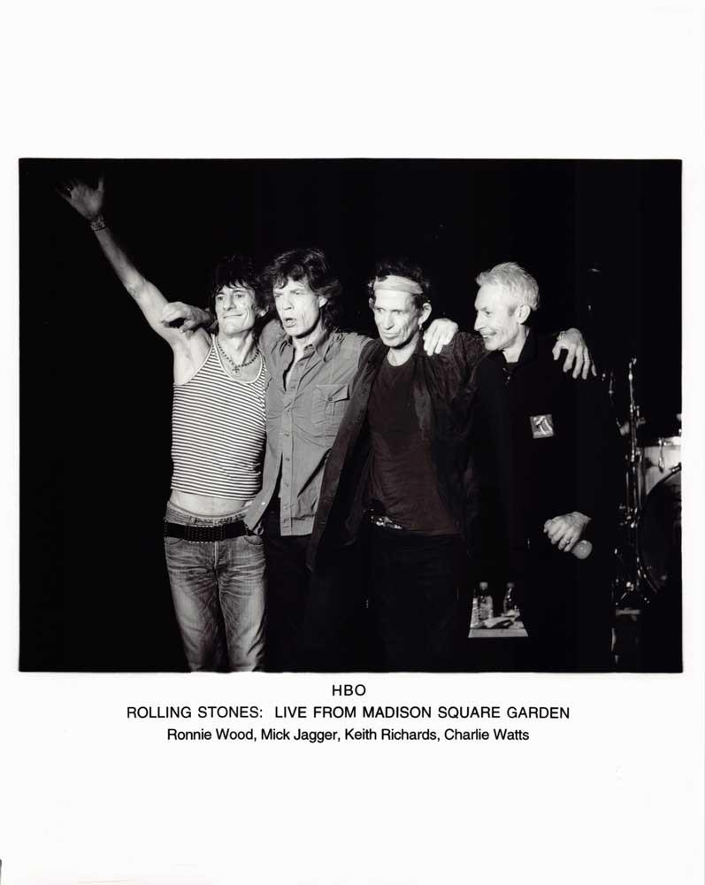 Watts ROLLING STONES LIVE FROM MADISON SQUARE GARDEN original 8x10 press photo