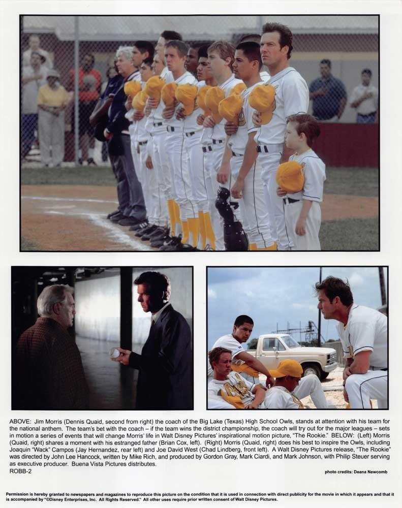 Dennis Quaid THE ROOKIE original 8x10 color press photo 2002