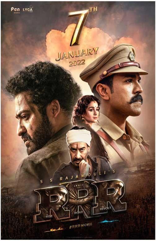 S.S. Rajamouli's RRR RISE ROAR REVOLT cast movie poster 11x17