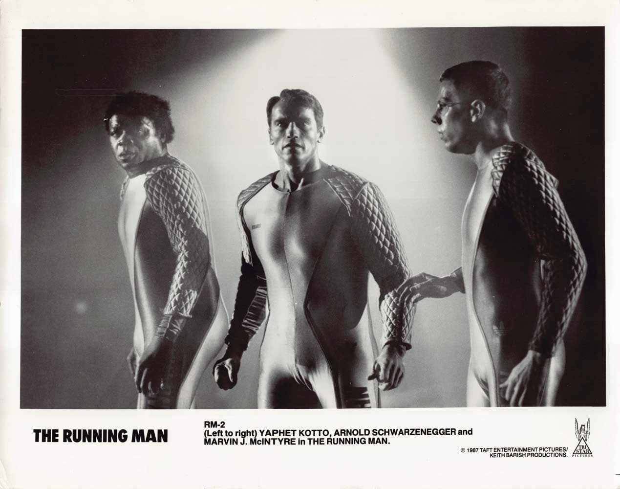 Arnold Schwarzenegger RUNNING MAN Yaphet Kotto original press photo 1987