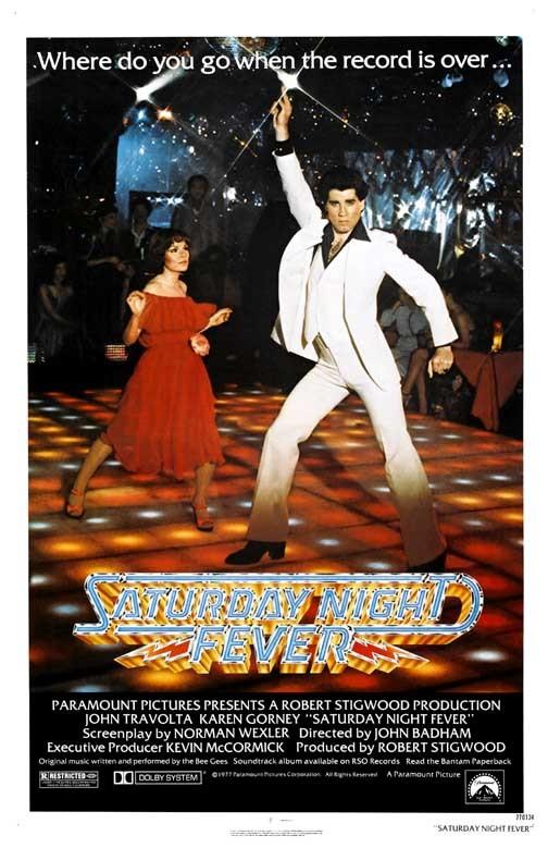 John Travolta SATURDAY NIGHT FEVER movie poster 11x17 Bee Gees