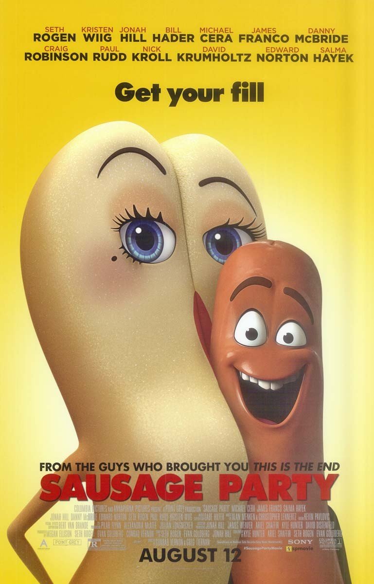 Seth Rogen SAUSAGE PARTY Kristen Wiig original studio movie poster 11x17