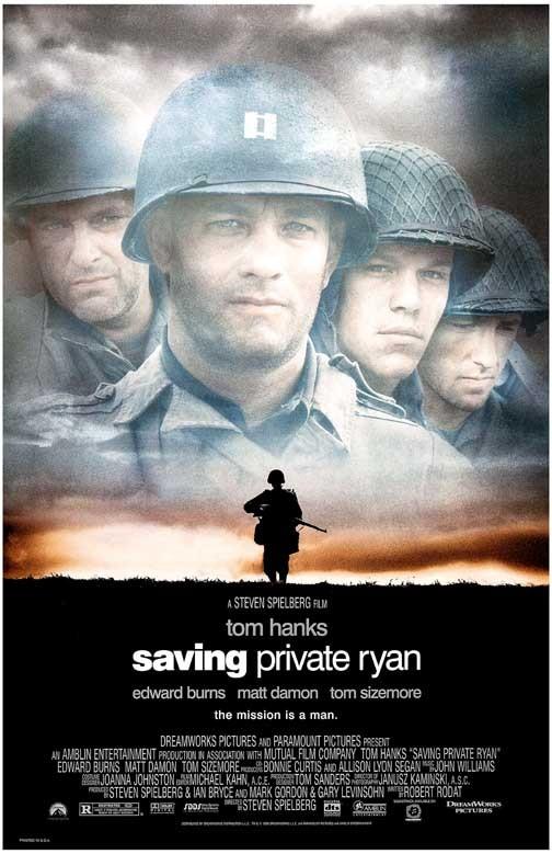 Tom Hanks SAVING PRIVATE RYAN Edward Burns Matt Damon movie poster 11x17