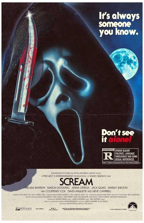 Jenna Ortega SCREAM 2022 Jack Quaid 'Don't See It Alone' movie poster 11x17