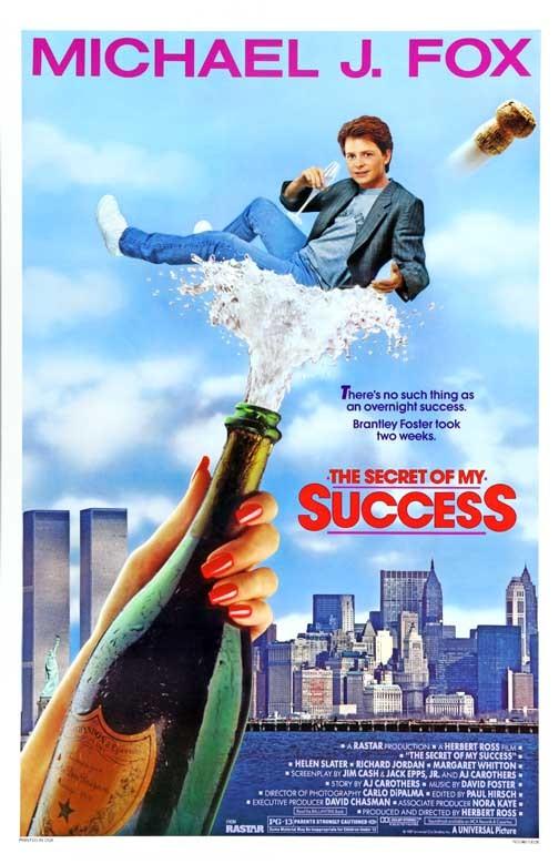 Michael J Fox SECRET OF MY SUCCESS Helen Slater movie poster 11x17