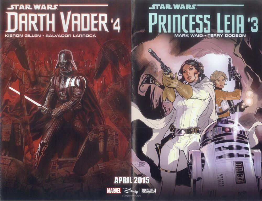 Marvel STAR WARS comic series sell sheet 2015 KANAN PRINCESS LEIA DARTH VADER