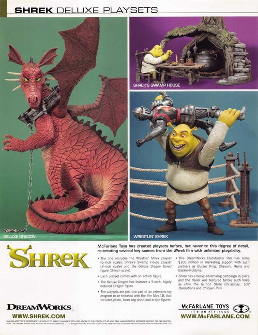 McFarlane Toys SHREK Deluxe playsets sell sheet 2001