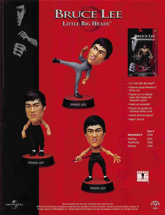 Sideshow Toy BRUCE LEE Little Big Heads sell sheet 1999