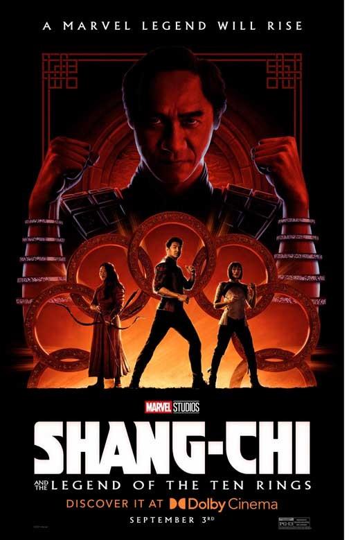 Simu Liu SHANG-CHI LEGEND OF THE TEN RINGS Awkwafina movie poster 11x17 Dolby