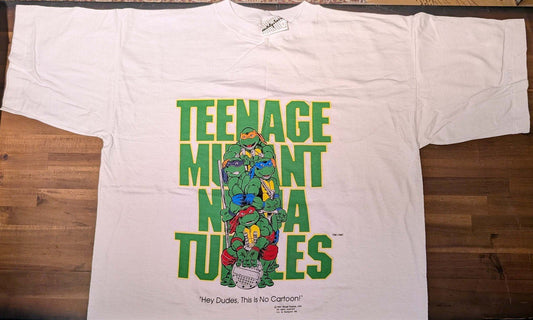 vintage TEENAGE MUTANT MINJA TURTLES MOVIE original XL tee shirt NEW 1990