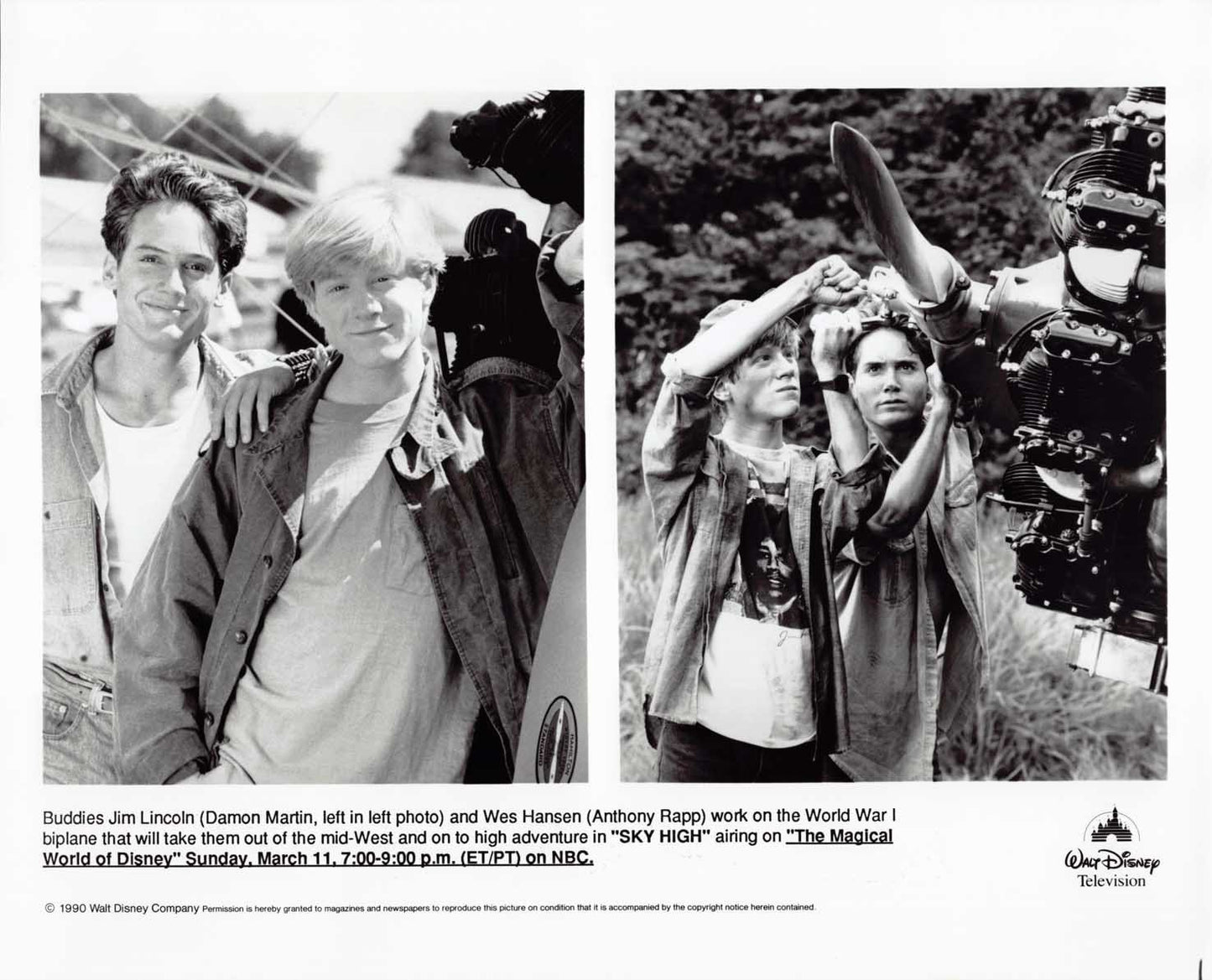 James Whitmore SKY HIGH Anthony Rapp Damon Martin original press photos 1990