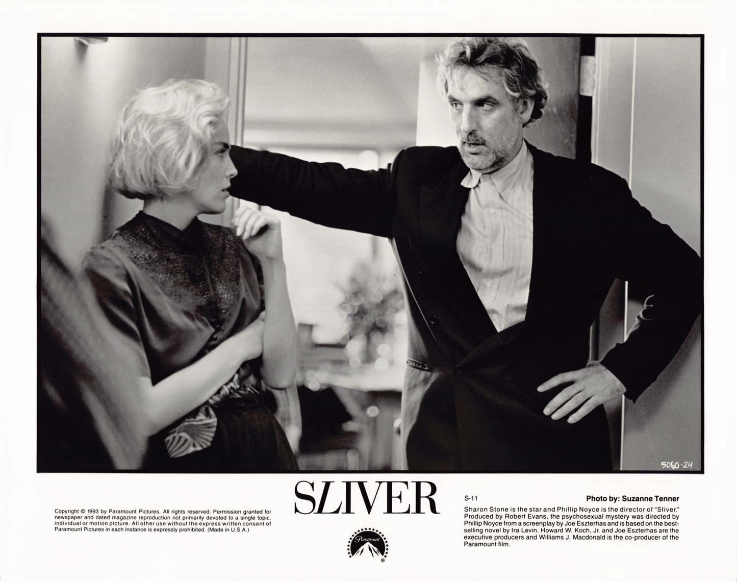 Sharon Stone SLIVER Tom Berenger original 8x10 press photos 1993