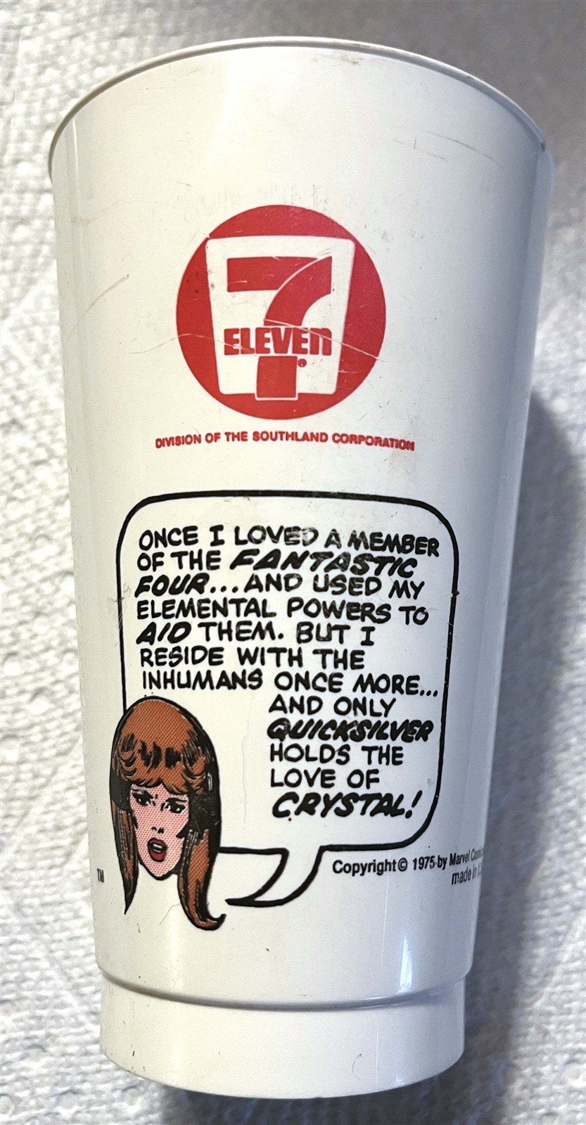 7-11 Slurpee vintage cups 1975 Marvel Comic Group lot of 5