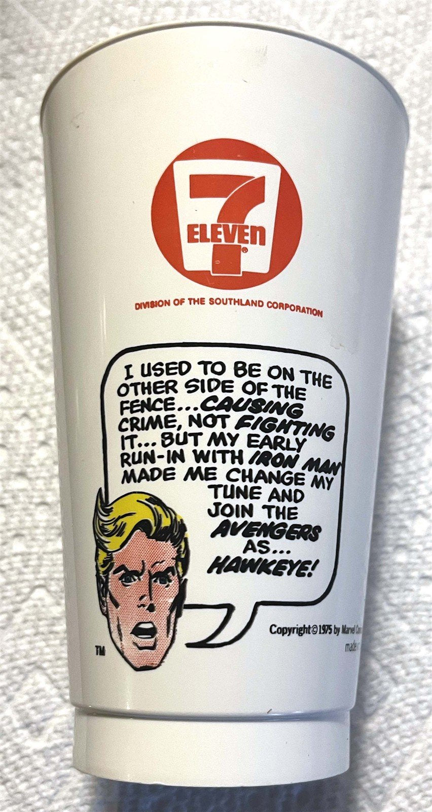 7-11 Slurpee vintage cups 1975 Marvel Comic Group lot of 5