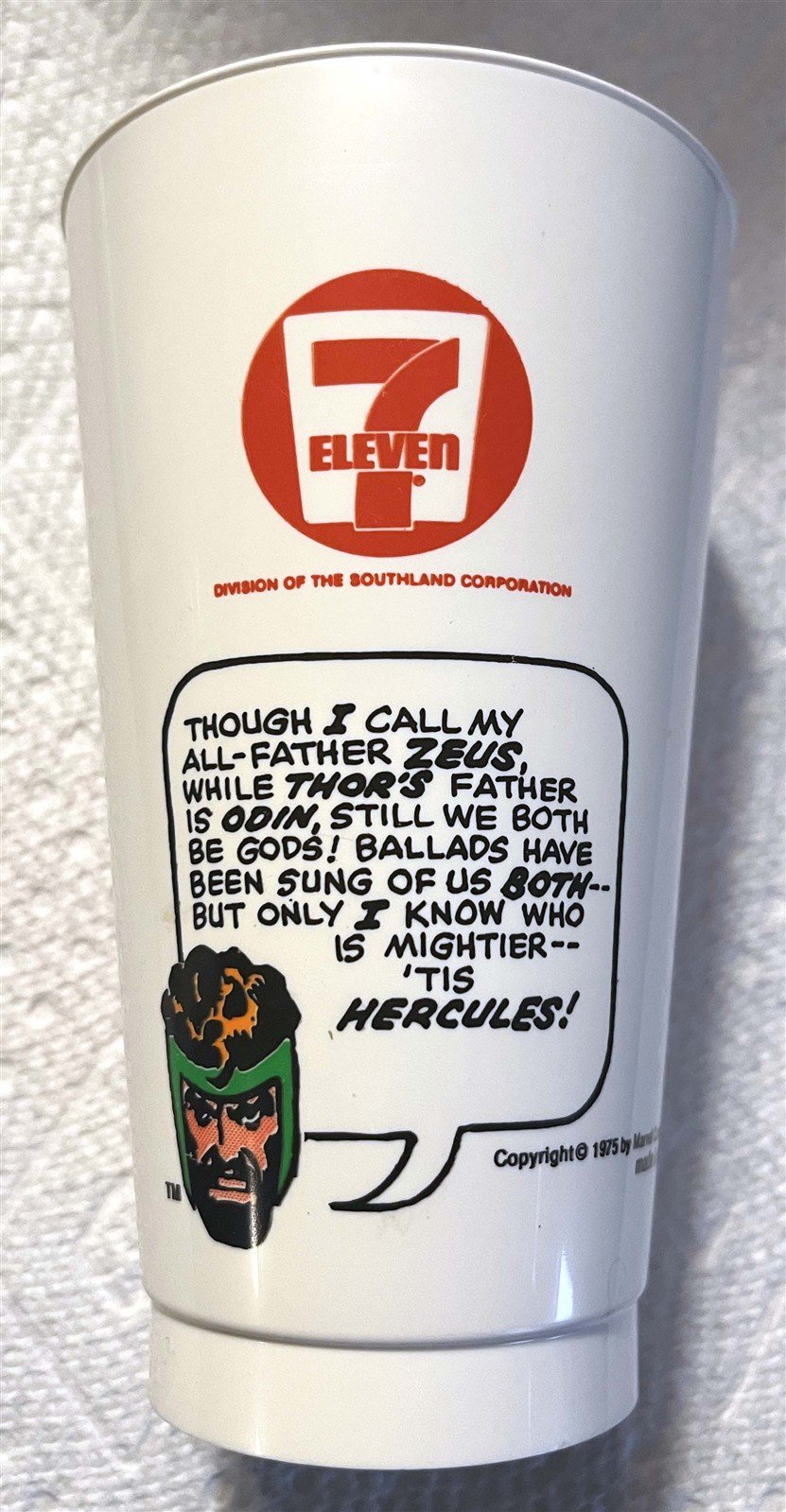 7-11 Slurpee vintage cups 1975 Marvel Comic Group lot of 5