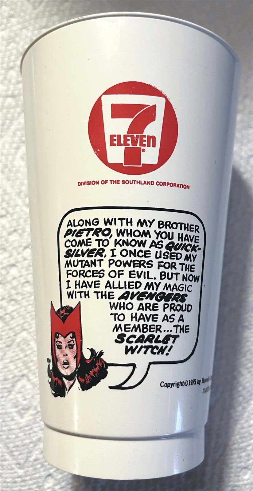 7-11 Slurpee vintage cups 1975 Marvel Comic Group lot of 5
