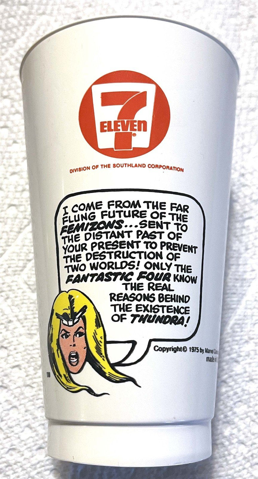 7-11 Slurpee vintage cups 1975 Marvel Comic Group lot of 5