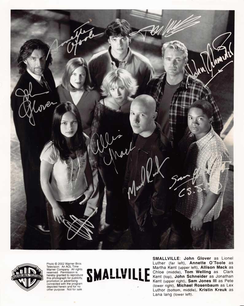 Tom Welling SMALLVILLE Kristin Kreuk original 8x10 studio printed signed 2002