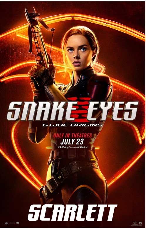 Samara Weaving SNAKE EYES Scarlett character movie poster 11x17