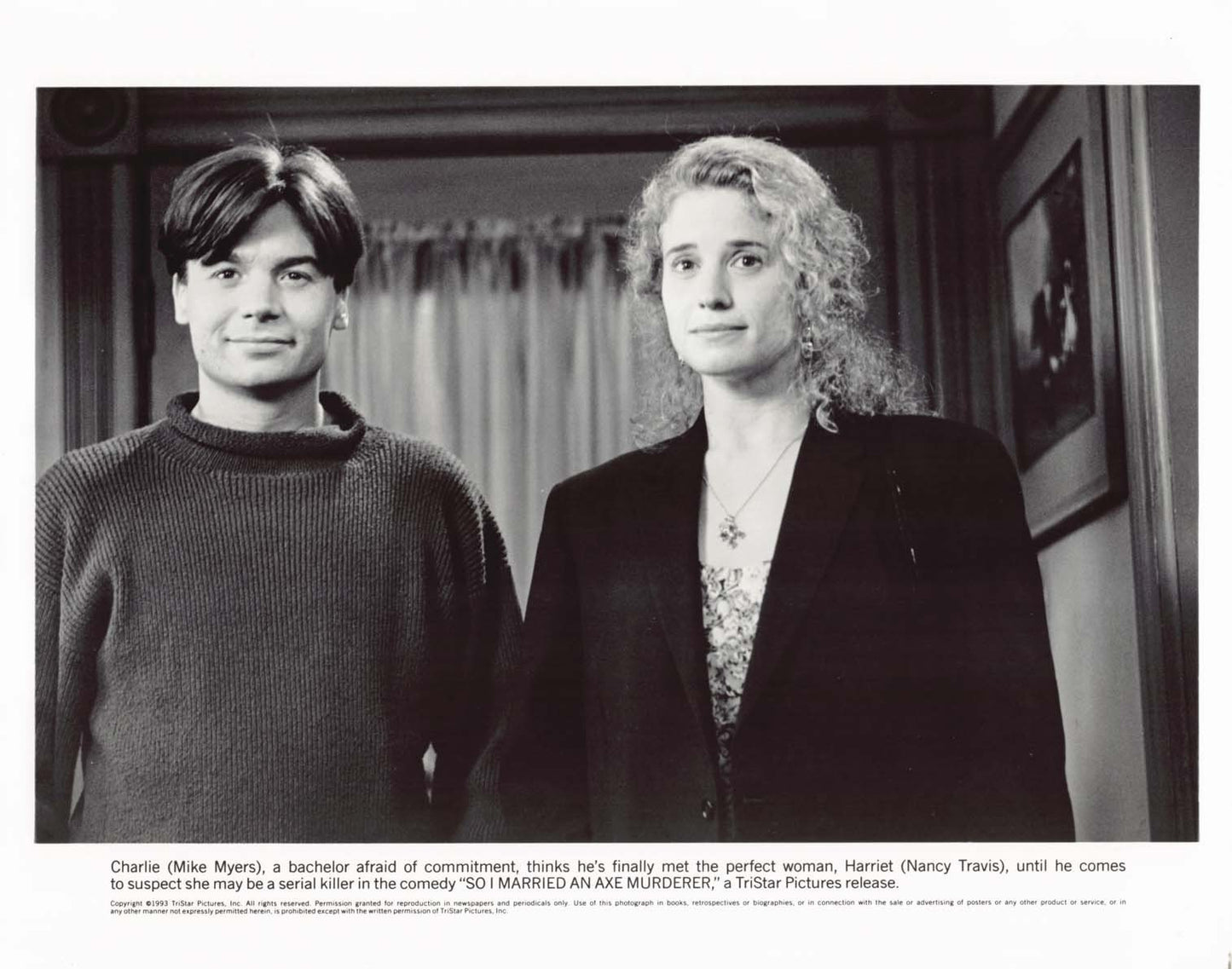 Mike Myers SO I MARRIED AN AXE MURDERER original 8x10 press photo 1993 N Travis