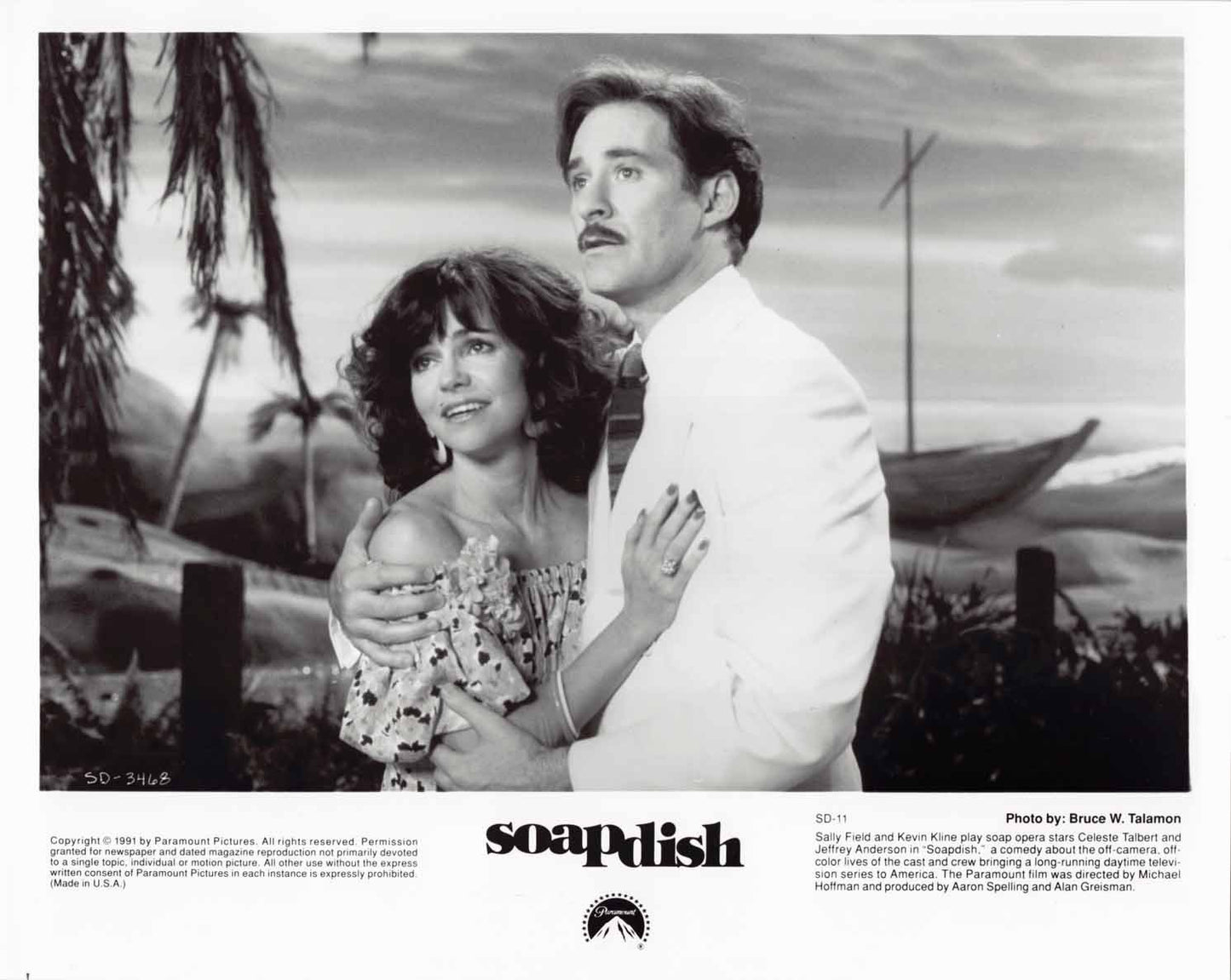 Kevin Kline Sally Field SOAPDISH original press photo 1991