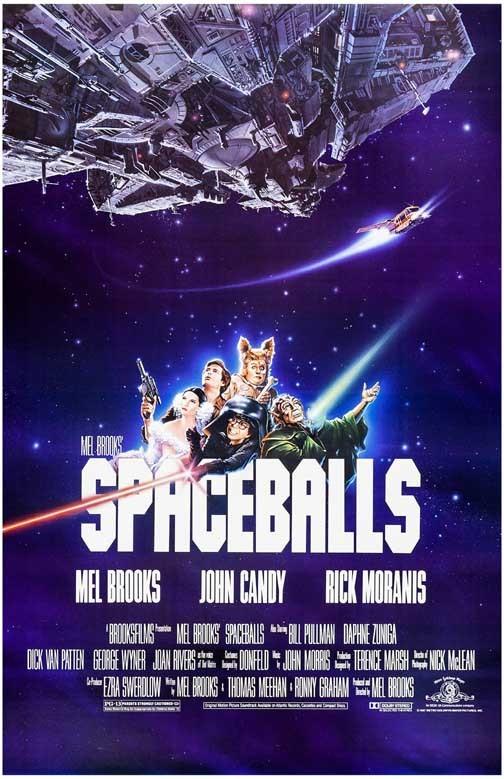 Rick Moranis SPACEBALLS John Candy movie poster 11x17 Mel Brooks