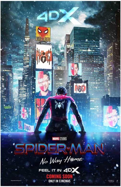 Tom Holland SPIDER-MAN NO WAY HOME screens advance movie poster 11x17