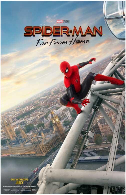 Tom Holland SPIDER-MAN FAR FROM HOME bridge advance movie poster 11x17