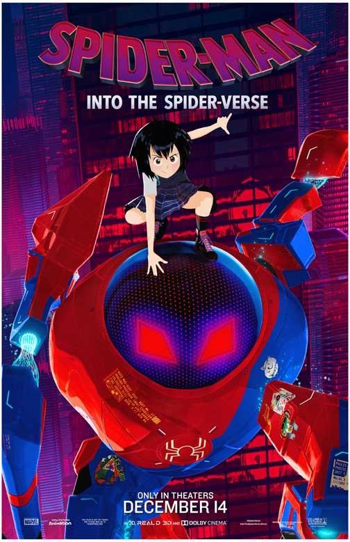 SPIDER-MAN INTO THE SPIDER-VERSE anime character movie poster 11x17