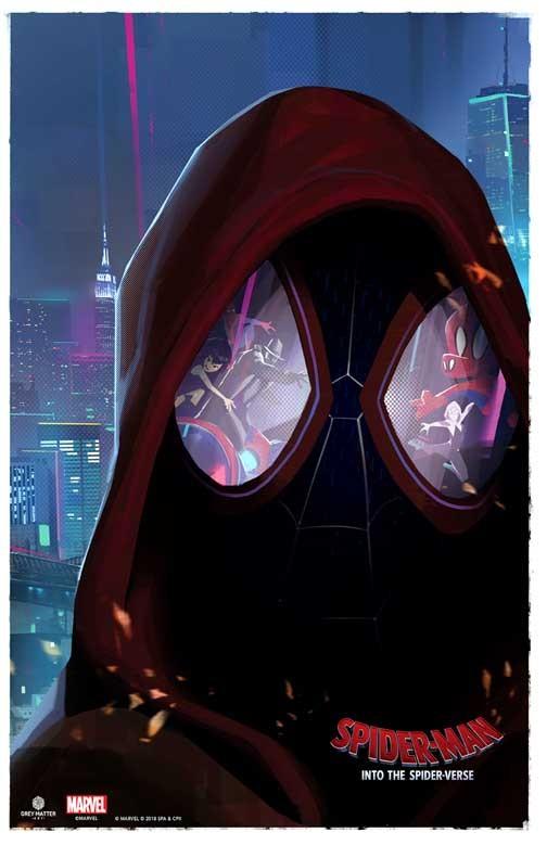 SPIDER-MAN INTO THE SPIDER-VERSE lens refelction movie poster 11x17