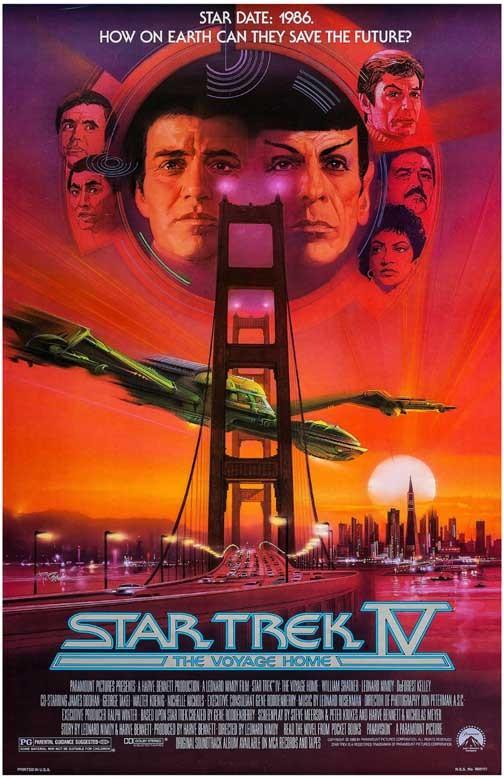 William Shatner STAR TREK IV THE VOYAGE HOME Leonard Nimoy movie poster 11x17
