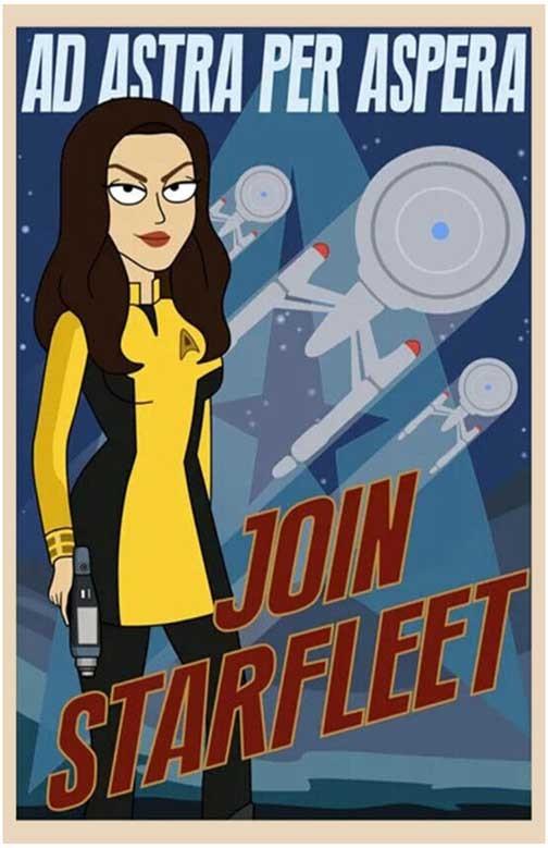 Romijn STAR TREK STRANGE NEW WORLDS 'Ad Astra Per Aspera' animated poster 11x17