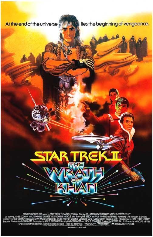 William Shatner STAR TREK IV WRATH OF KHAN Leonard Nimoy movie poster 11x17