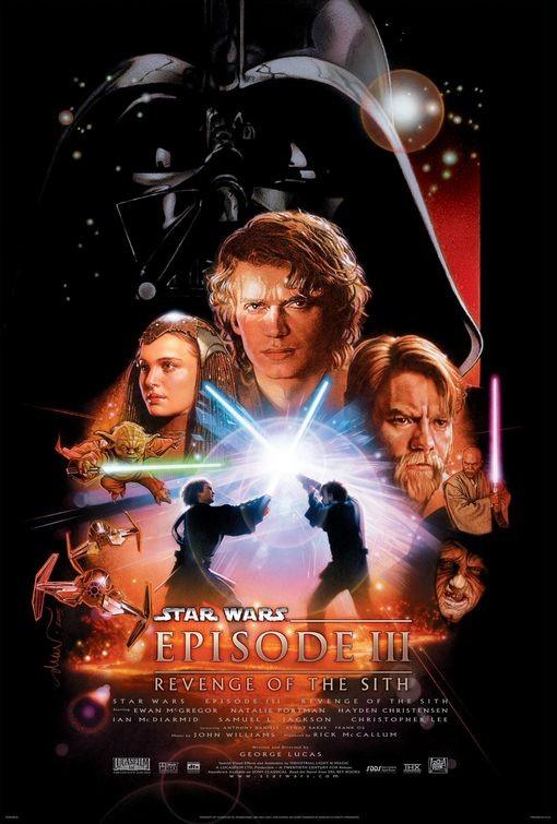 Star Wars ATTACK OF THE CLONES & REVENGE OF THE SITH original 27x40 DS movie poster Drew Struzan