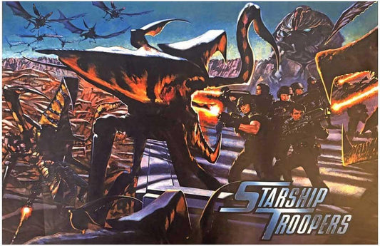 Casper Van Dien STARSHIP TROOPERS Denise Richards artwork movie poster 17x11