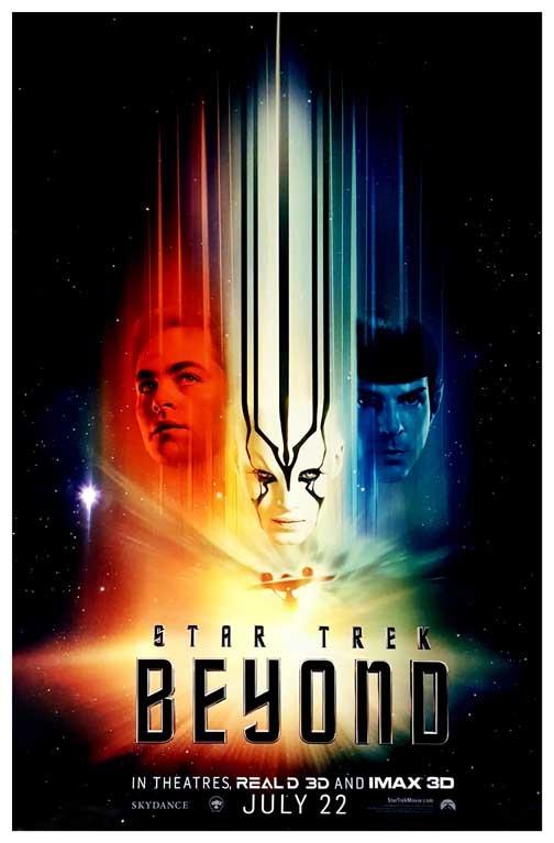 Chris Pine STAR TREK BEYOND Zoe Saldana Zachary Quinto art movie poster 11x17