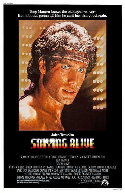 John Travolta STAYING ALIVE Cynthia Rhodes movie poster 11x17