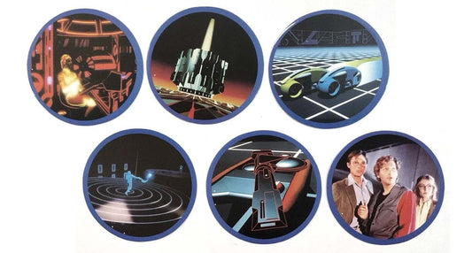 Jeff Bridges TRON Bruce Boxleitner York Peanut Butter sticker set Canada 1982