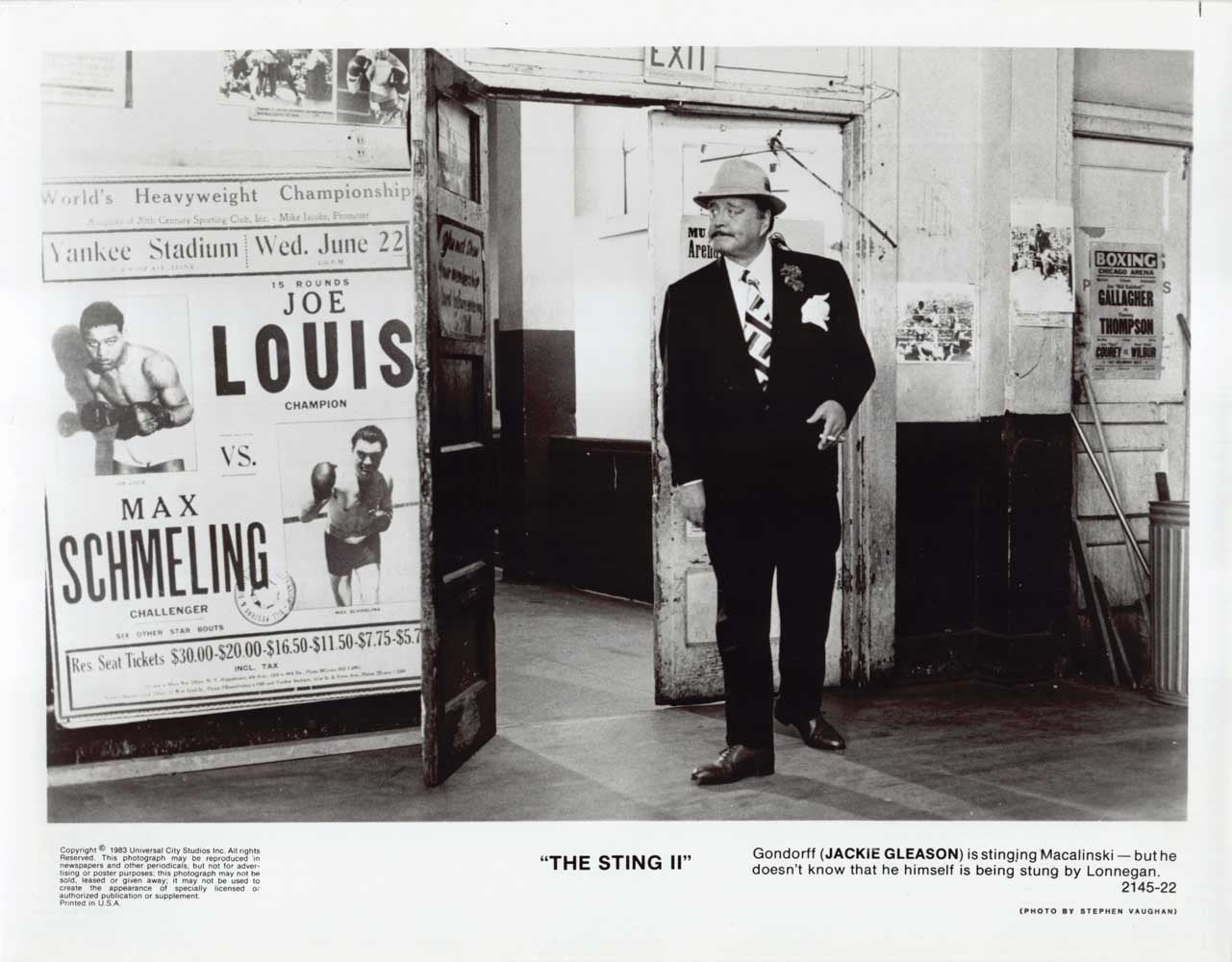 Jackie Gleason STING 2 original 10x8 press photo 1983