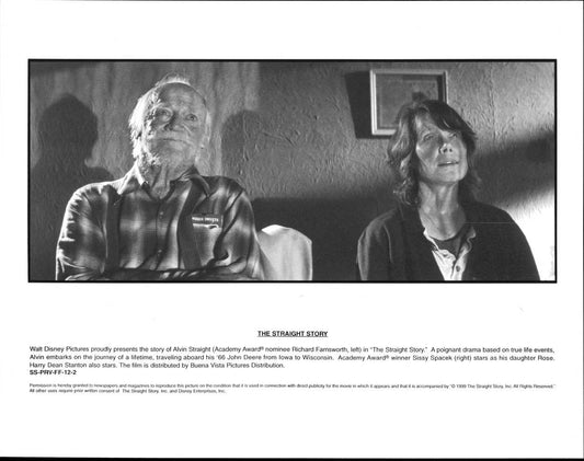 Richard Farnsworth THE STRAIGHT STORY Sissy Spacek original 10x8 press photo