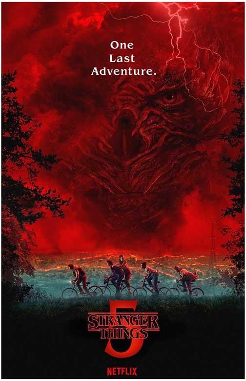 Millie Bobby Brown STRANGER THINGS 5 David Harbor movie poster 11x17