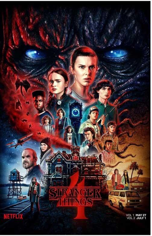 Winona Ryder STRANGER THINGS David Harbour cast movie poster 11x17 S4