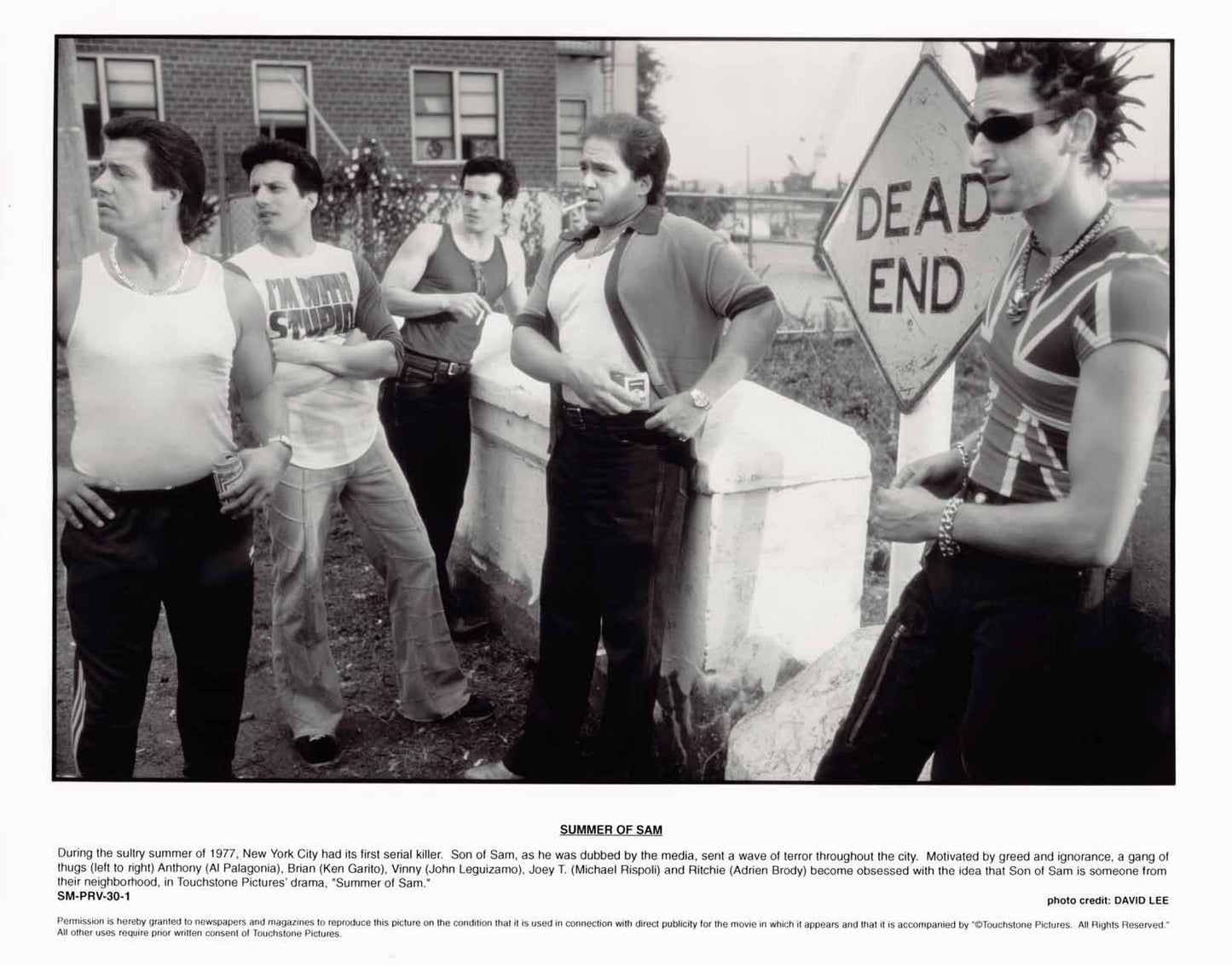 Adrien Brody SUMMER OF SAM John Leguizamo original 8x10 press photo 1999