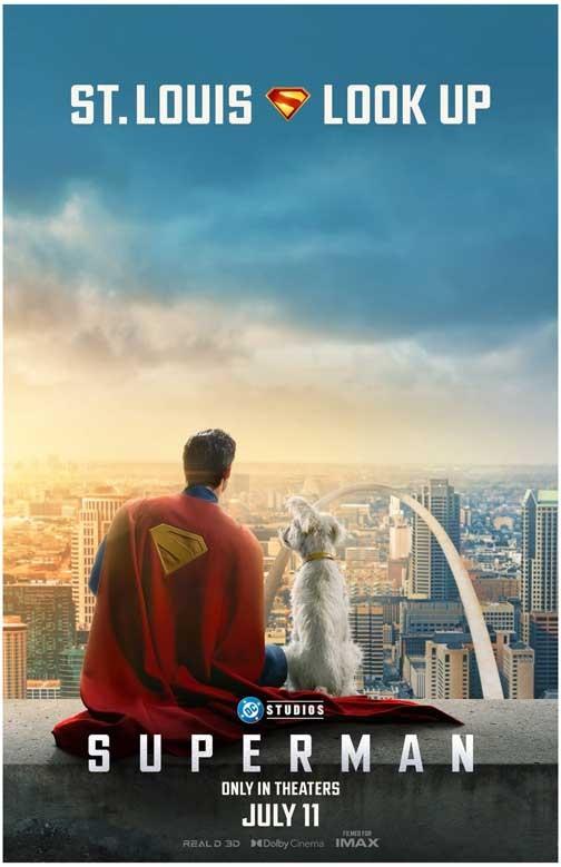 David Corenswet SUPERMAN Rachel Brosnahan 'St Louis Look Up' movie poster 11x17