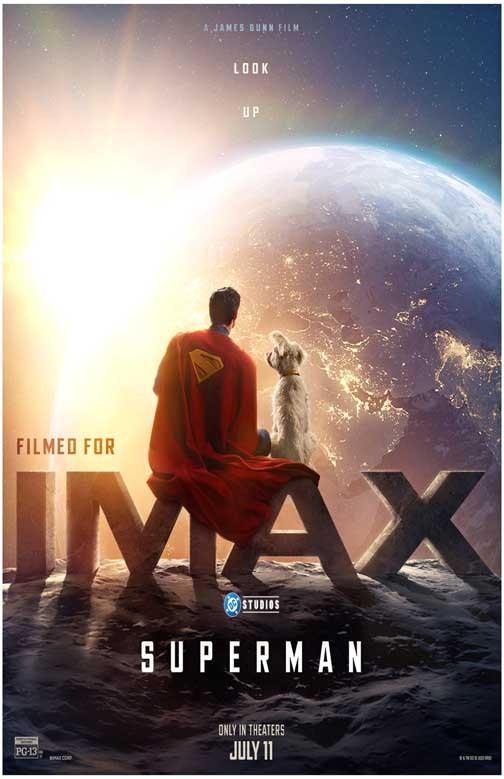 David Corenswet SUPERMAN Rachel Brosnahan Imax movie poster 11x17