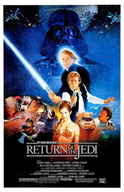 Mark Hamill STAR WARS RETURN OF THE JEDI Fisher 'Style B' movie poster 11x17