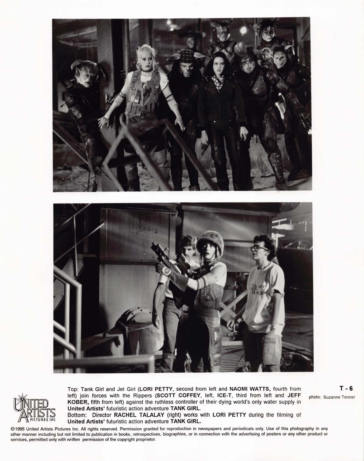 Lori Petty TANK GIRL Malcolm McDowell Naomi Watts Ice-T 8x10 press photos 1994