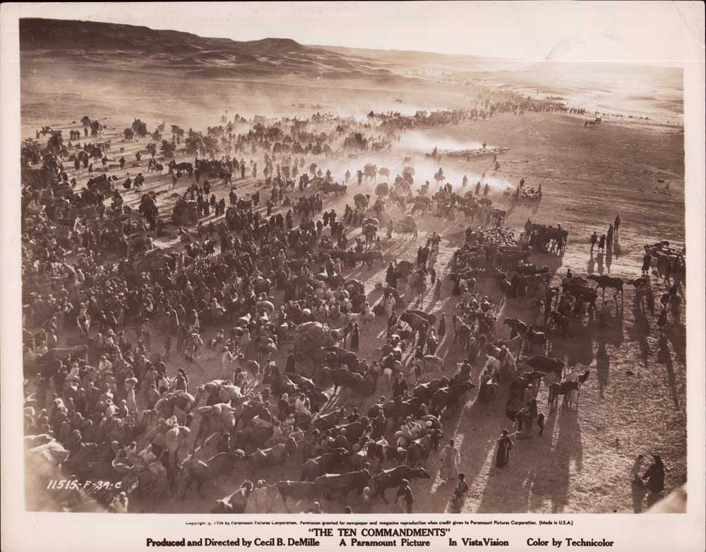 Charlton Heston TEN COMMANDMENTS original 10x8 press photo 1956